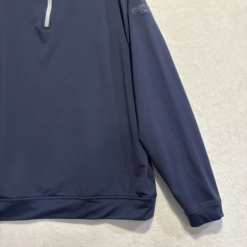 Peter Millar 1/4 Zip Pullover Men's XL Blue Perth Performance Long Sleeve Logo